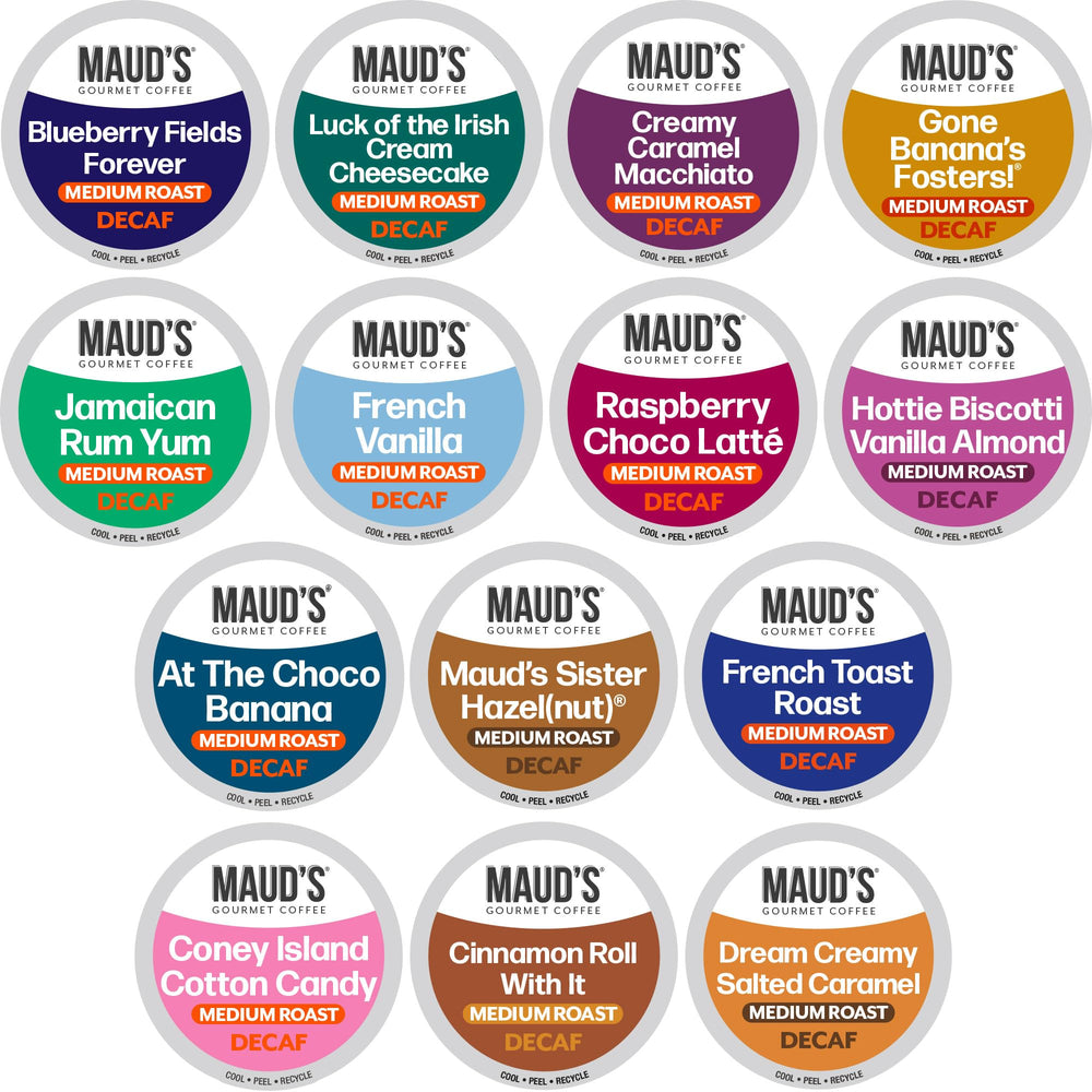 Maud's Decaf Blueberry Pod for Keurig – fruity aroma for a soothing morning cup.