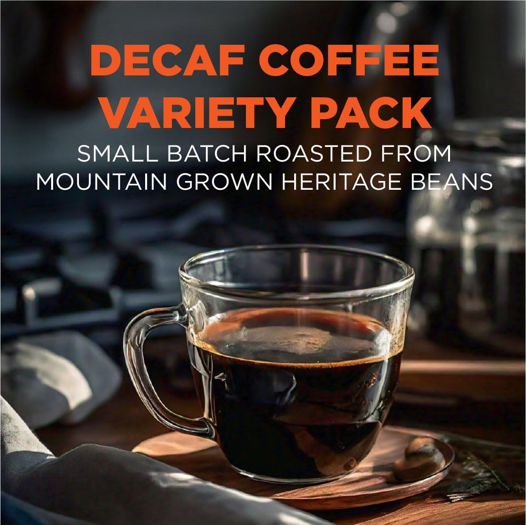Maud's Decaf Coffee Pods 9-flavor sampler showcasing diverse decaf brews