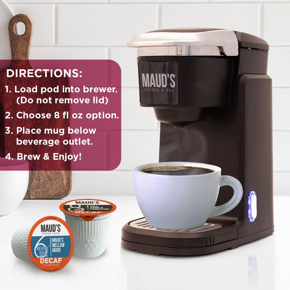Maud's Decaf Coffee Pods family-owned solar-facility support sustainable production