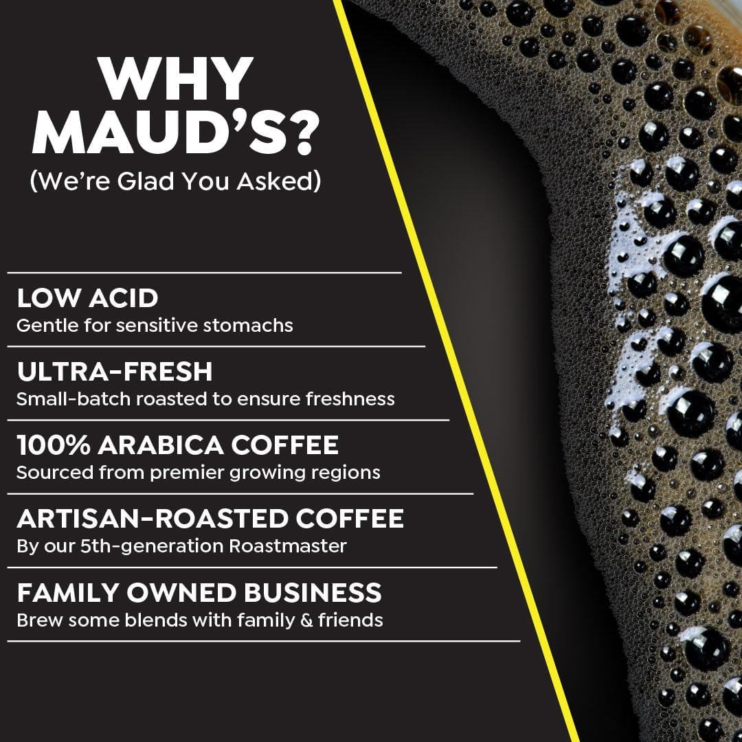 K-Cups compatibility for quick, convenient Maud's coffee.