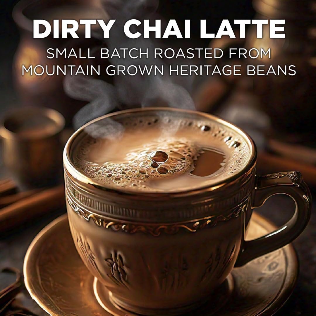 Maud's Espresso Chai Pod latte demonstrates creamy texture and inviting aroma.