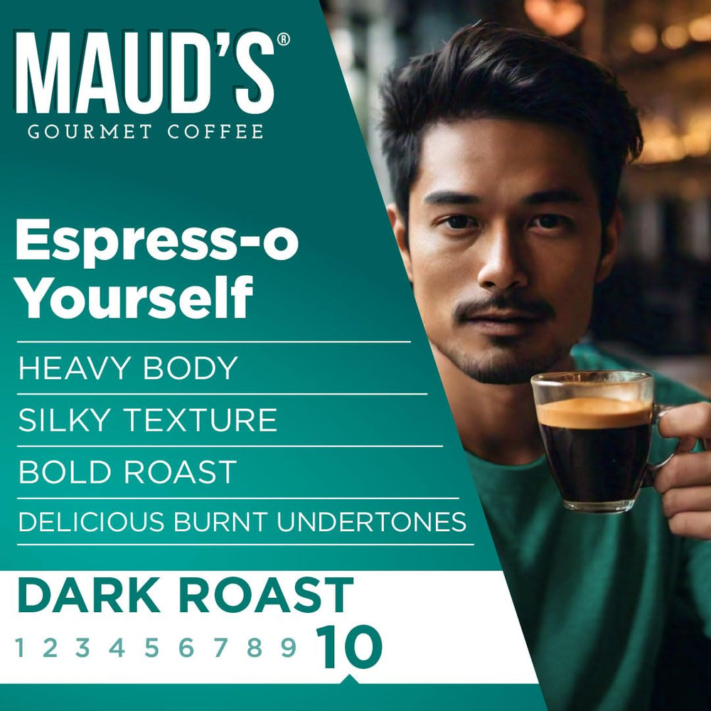 Maud's Espresso Pods are Keurig-compatible for easy single-serve brewing.