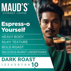 Maud's Espresso Pods are Keurig-compatible for easy single-serve brewing.