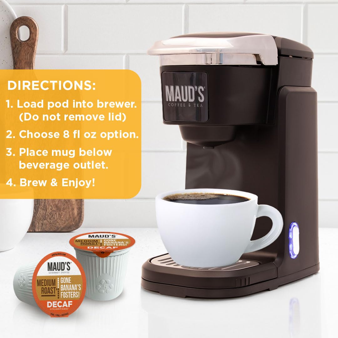 Maud's family-owned brand promises thoughtful, reliable decaf flavor in every cup.