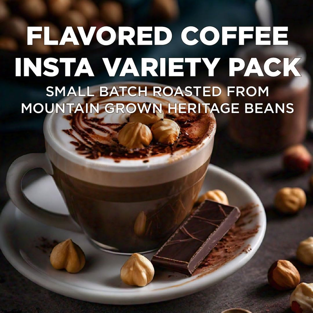 Maud's Raspberry flavor instant coffee – fruity twist for hot or iced brews.