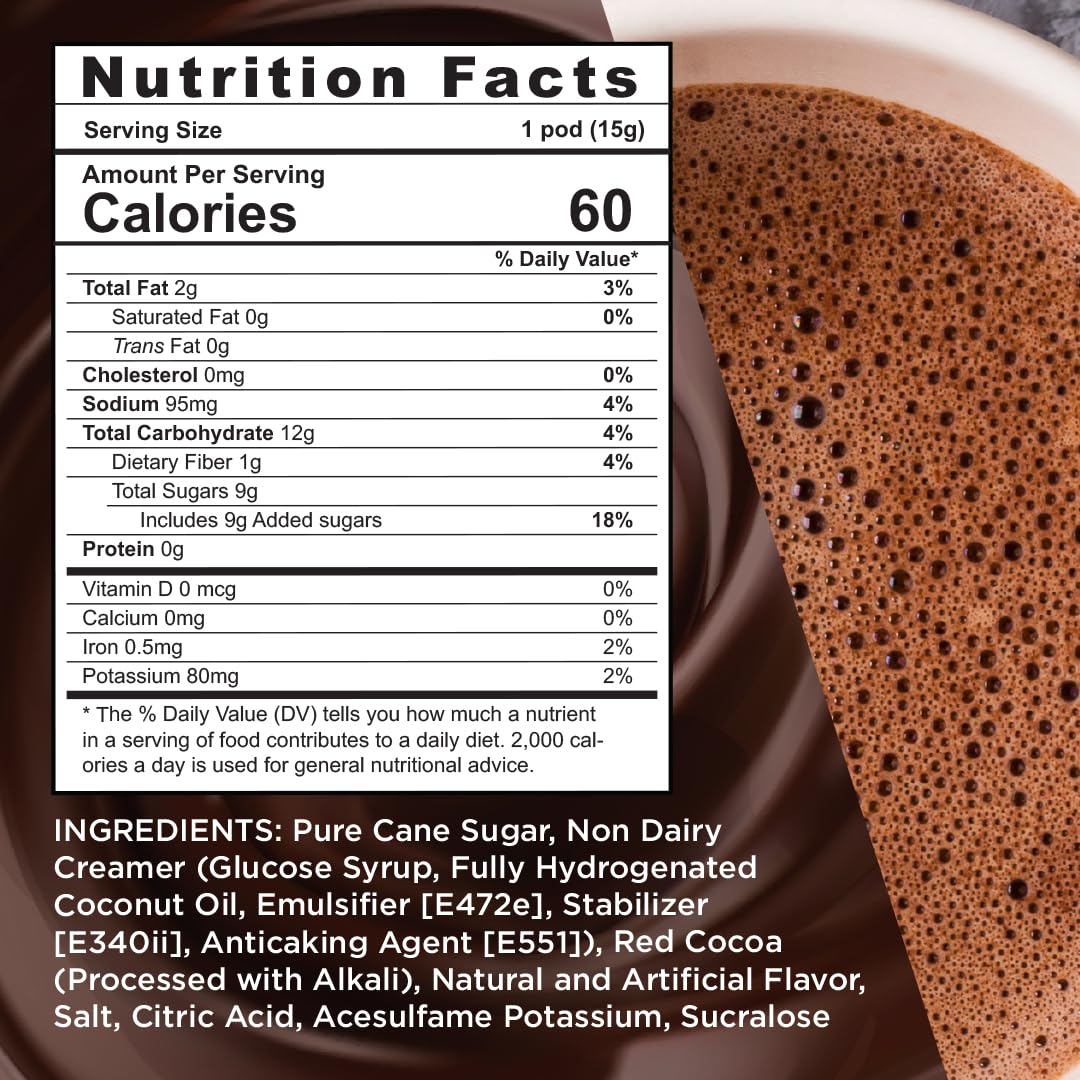 Maud's hot chocolate pod brewed easily in Keurig-style brewers.