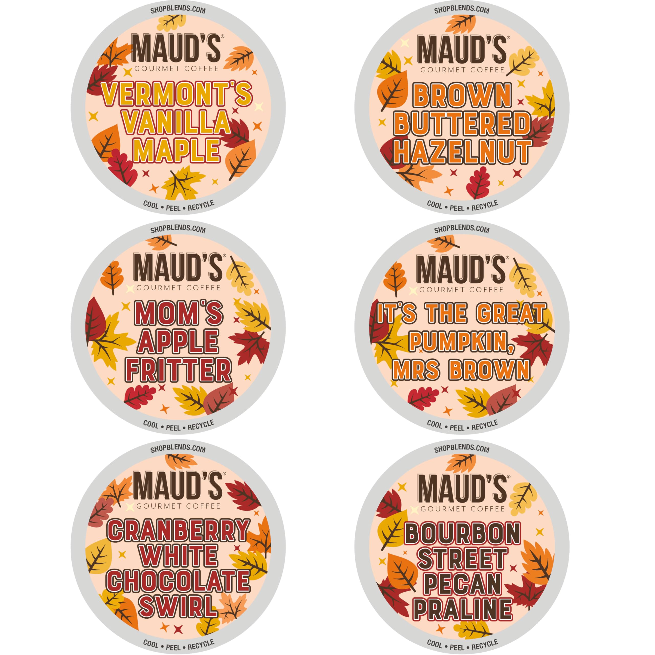 Maud's It’s Fall Y’all coffee pods assortment in a box, ideal for seasonal variety.