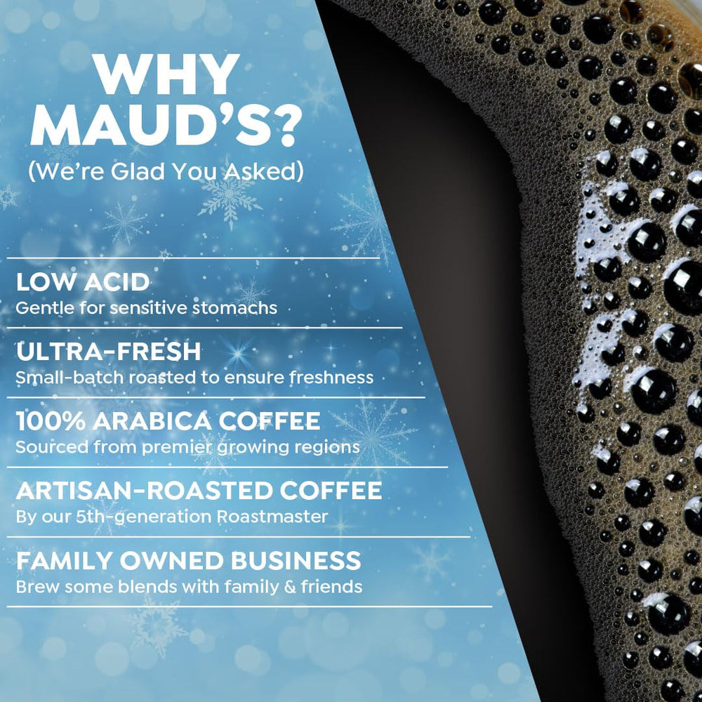 Maud's Keurig-compatible pods for quick home brewing.