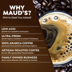 Maud's Keurig-compatible pods ready for quick, reliable brews.