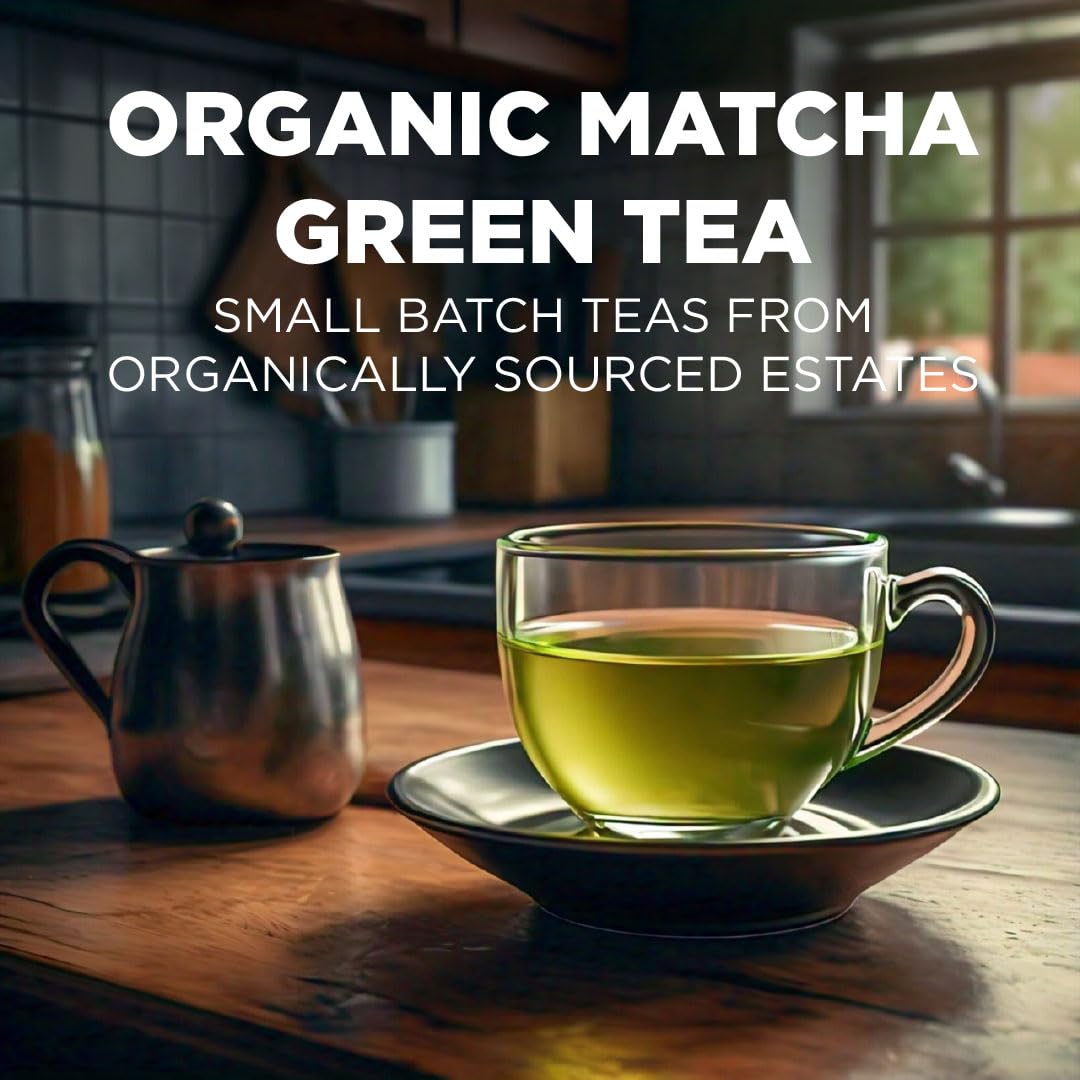 Close-up of Maud's matcha green tea pods showcasing premium organic blend.