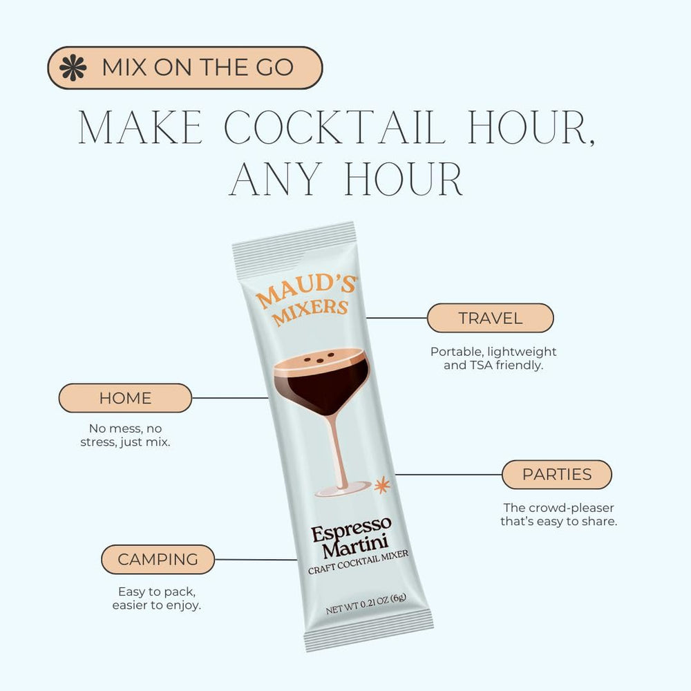 Vodka addition with Maud's Espresso Martini mix for a classic cocktail