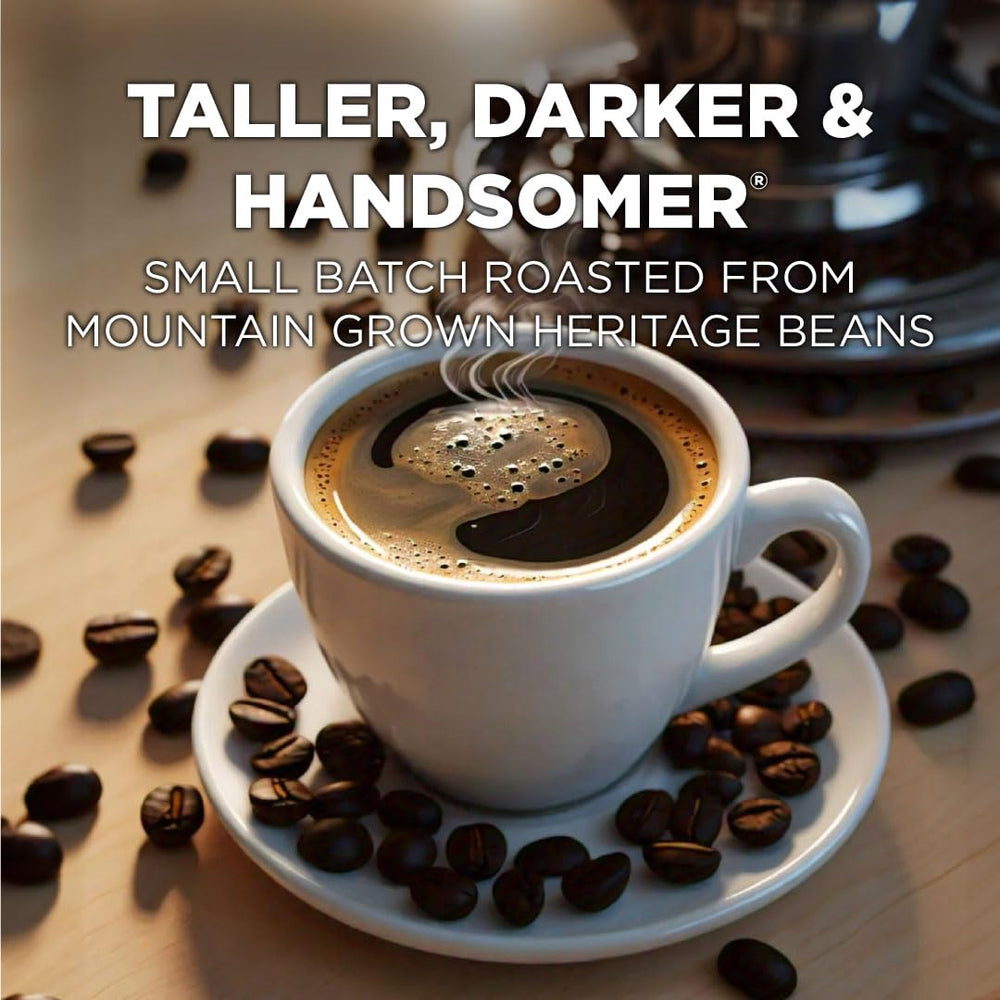 Maud's organic Arabica pods packaging emphasizes sustainability and premium flavor.