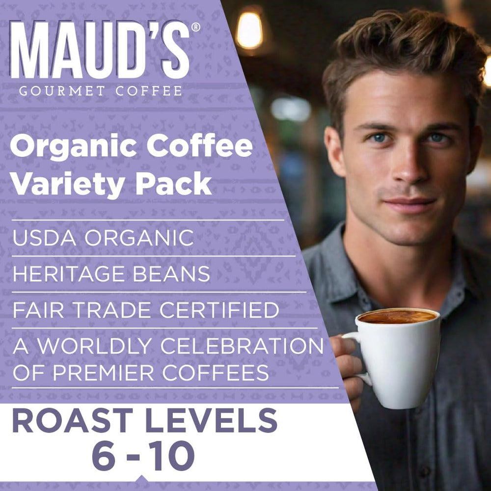 MAUD'S Organic Guatemalan Medium Roast pods with balanced flavor and chocolaty notes.
