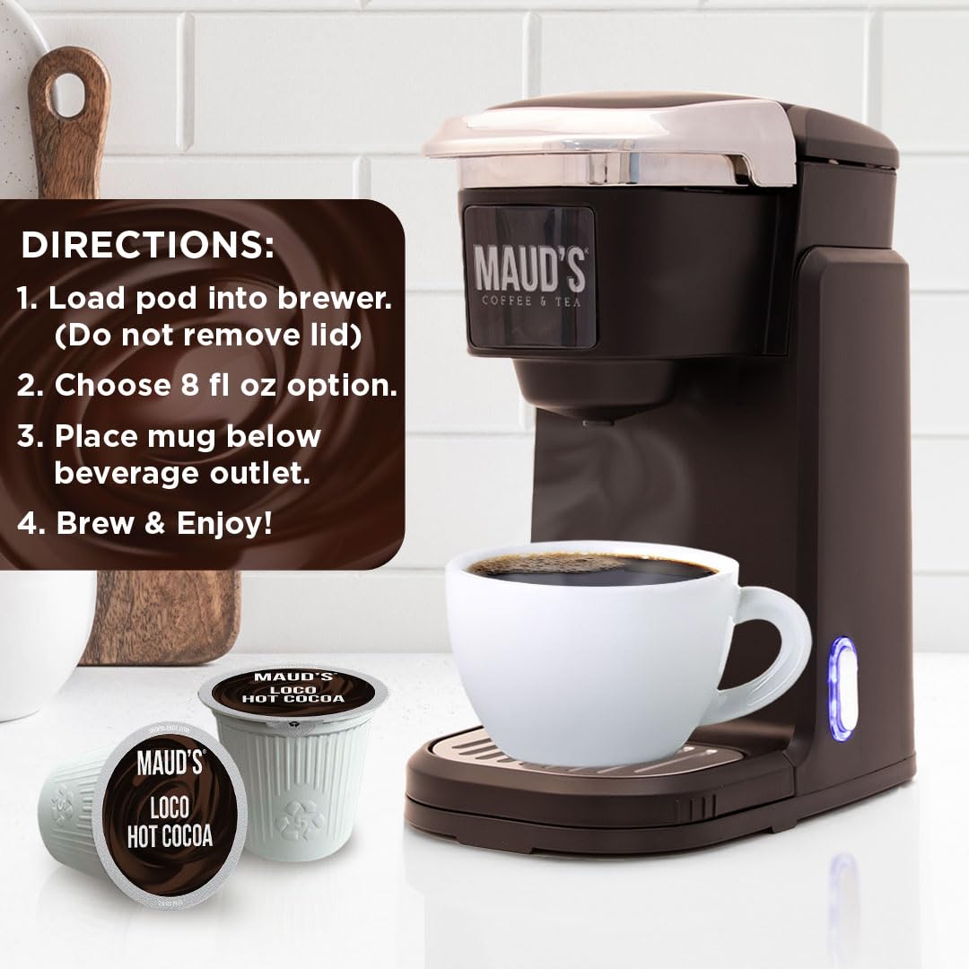 Maud's hot chocolate aroma enhances cozy mornings at home.