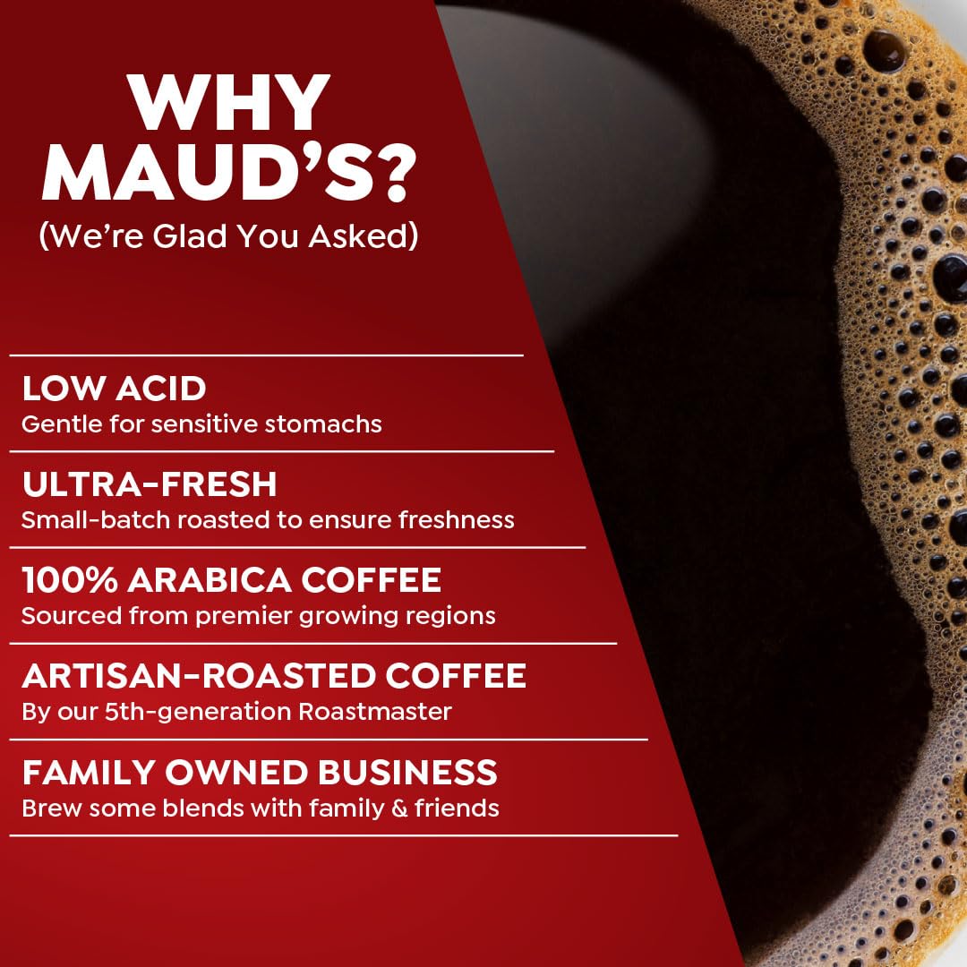 Maud's single-serve coffee pod compatible with most brewers.