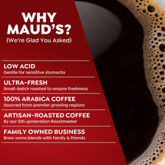 Maud's single-serve coffee pod compatible with most brewers.