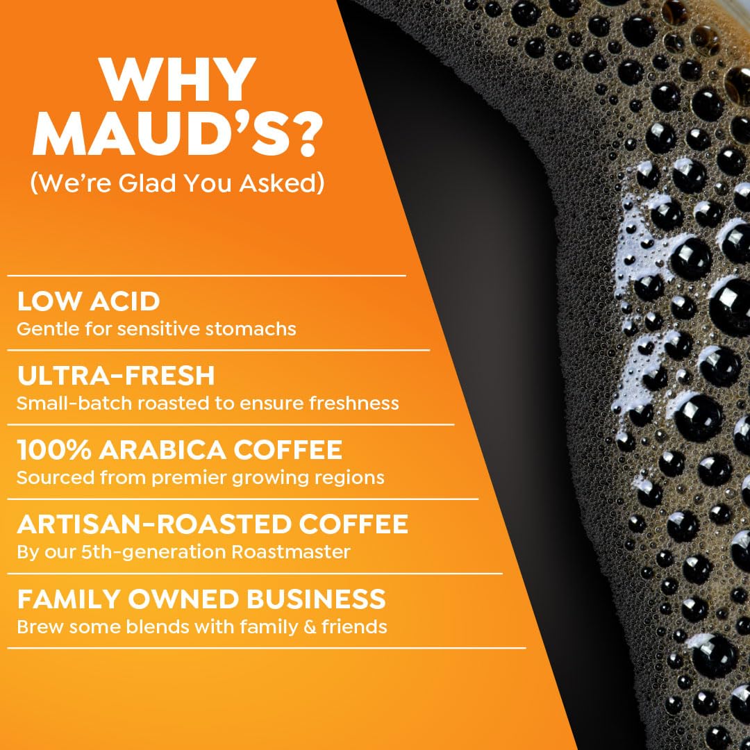 Maud's single-serve pods are compatible with most Keurig-style coffee makers.