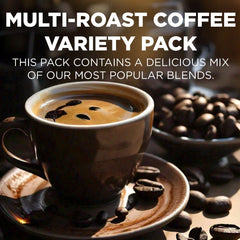 Maud's 12-flavor assortment highlights rich aroma and easy Keurig brewing.