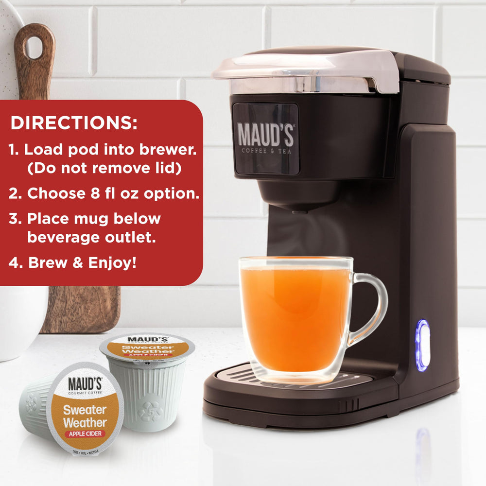 Autumn cozy moment with a mug of spiced cider by Maud's.