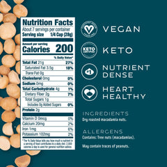 Mauna Loa 7 oz resealable bag keeps macadamias fresh for keto-friendly snacking.