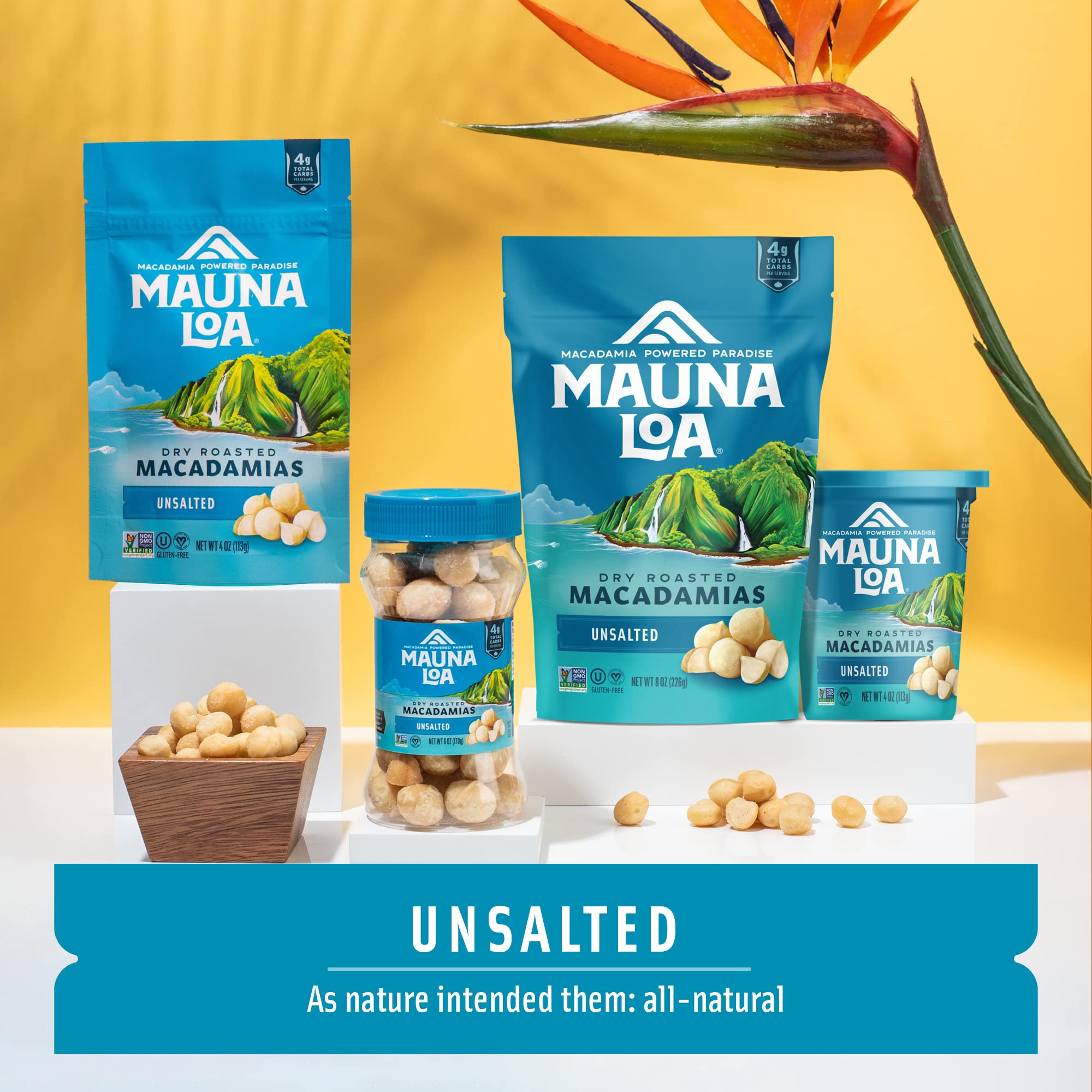 Mauna Loa brand heritage highlights Hawaii's premium macadamias.