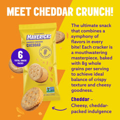 MAVERICKS cheddar crackers serving bowl image conveys ideal party nibble and dip pairing.
