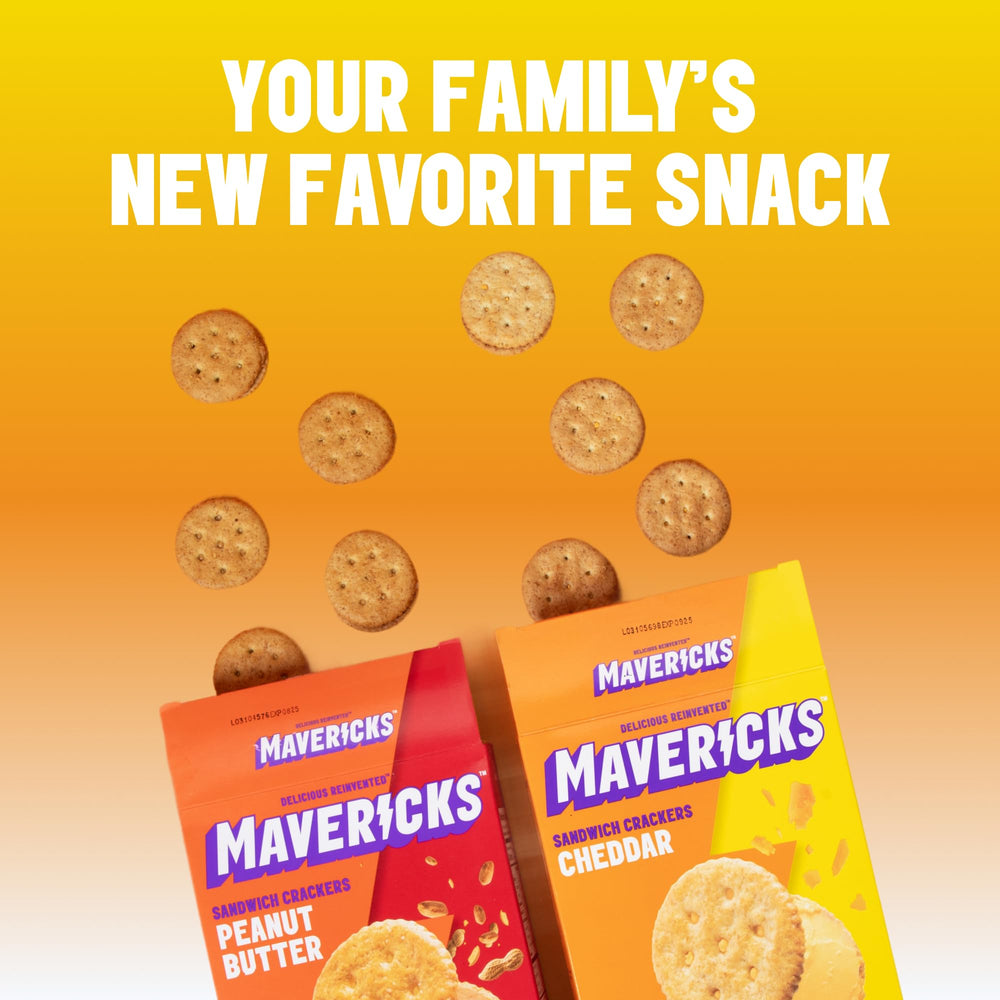 MAVERICKS Crackers Original lunchbox-ready pack for on-the-go families.