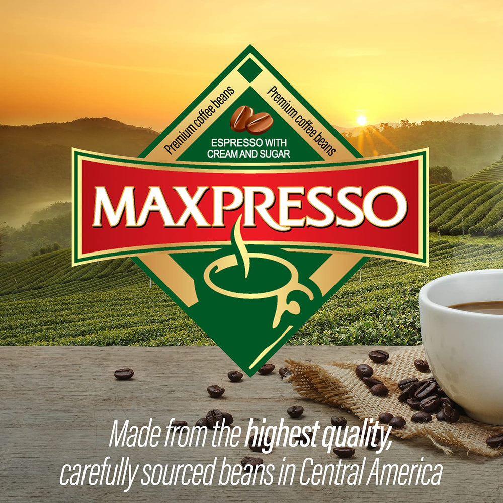 Maxpresso cream and sugar creamer packet for rich, convenient flavor.
