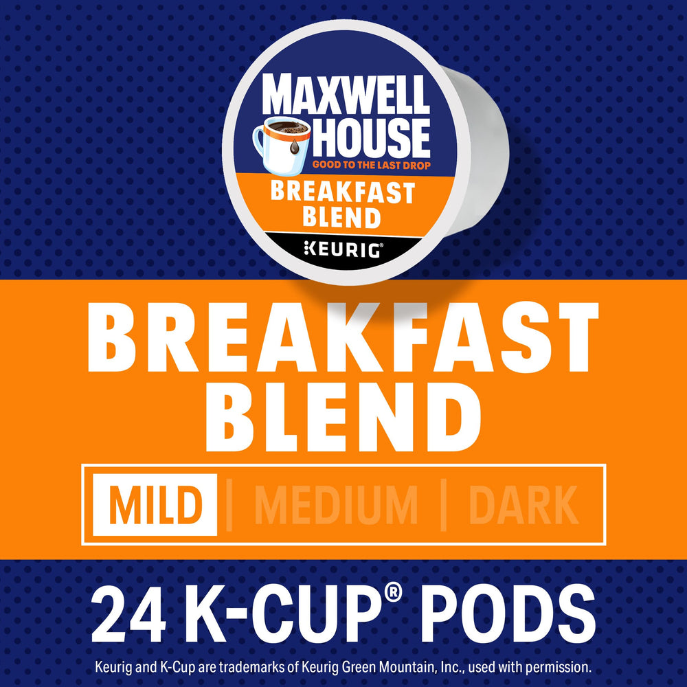 100-percent coffee beans in Maxwell House K-Cup pod for pure taste.