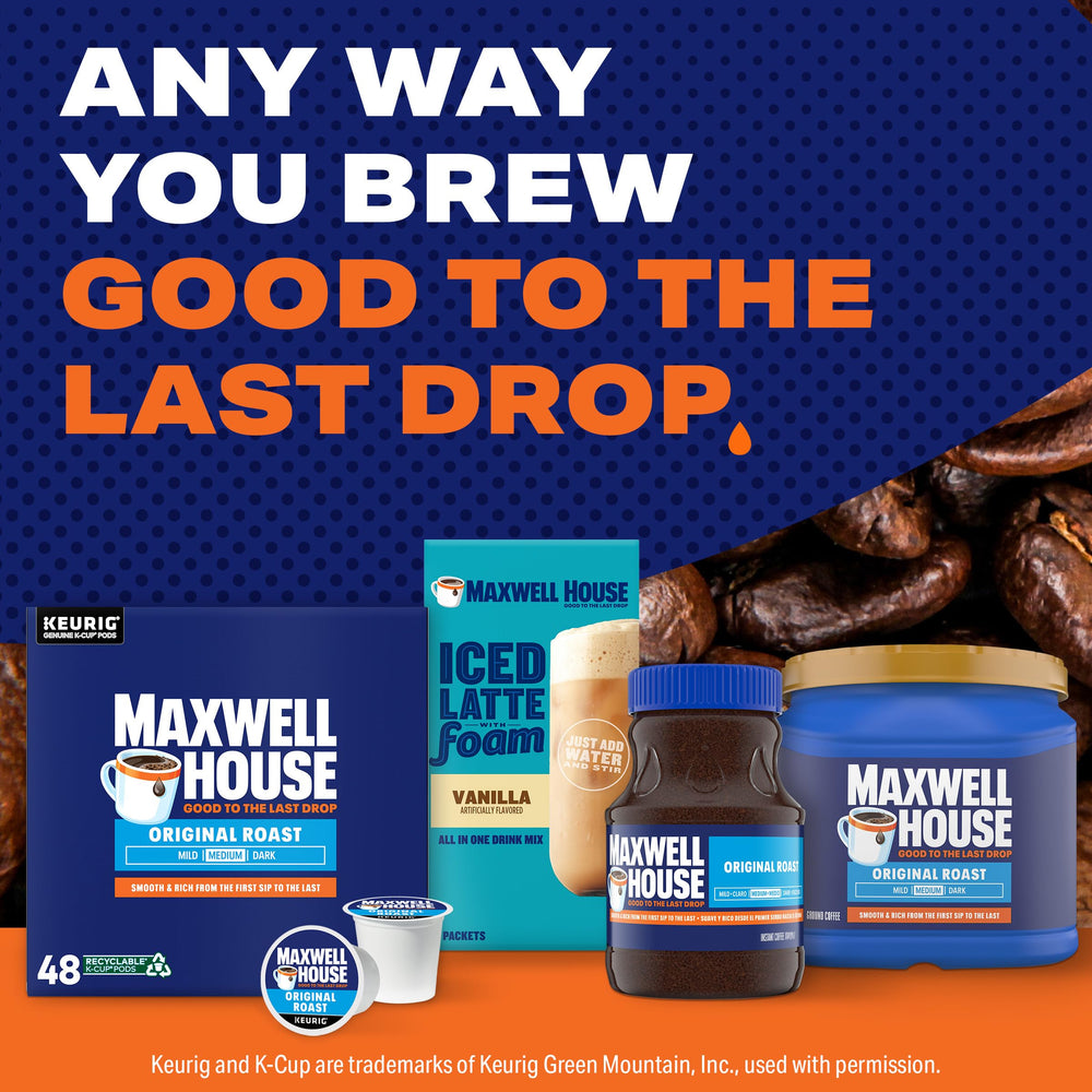 Maxwell House break time moment with a ready to sip cup
