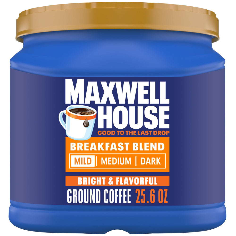 Maxwell House Breakfast Blend mug with steam highlighting inviting aroma for a comforting morning