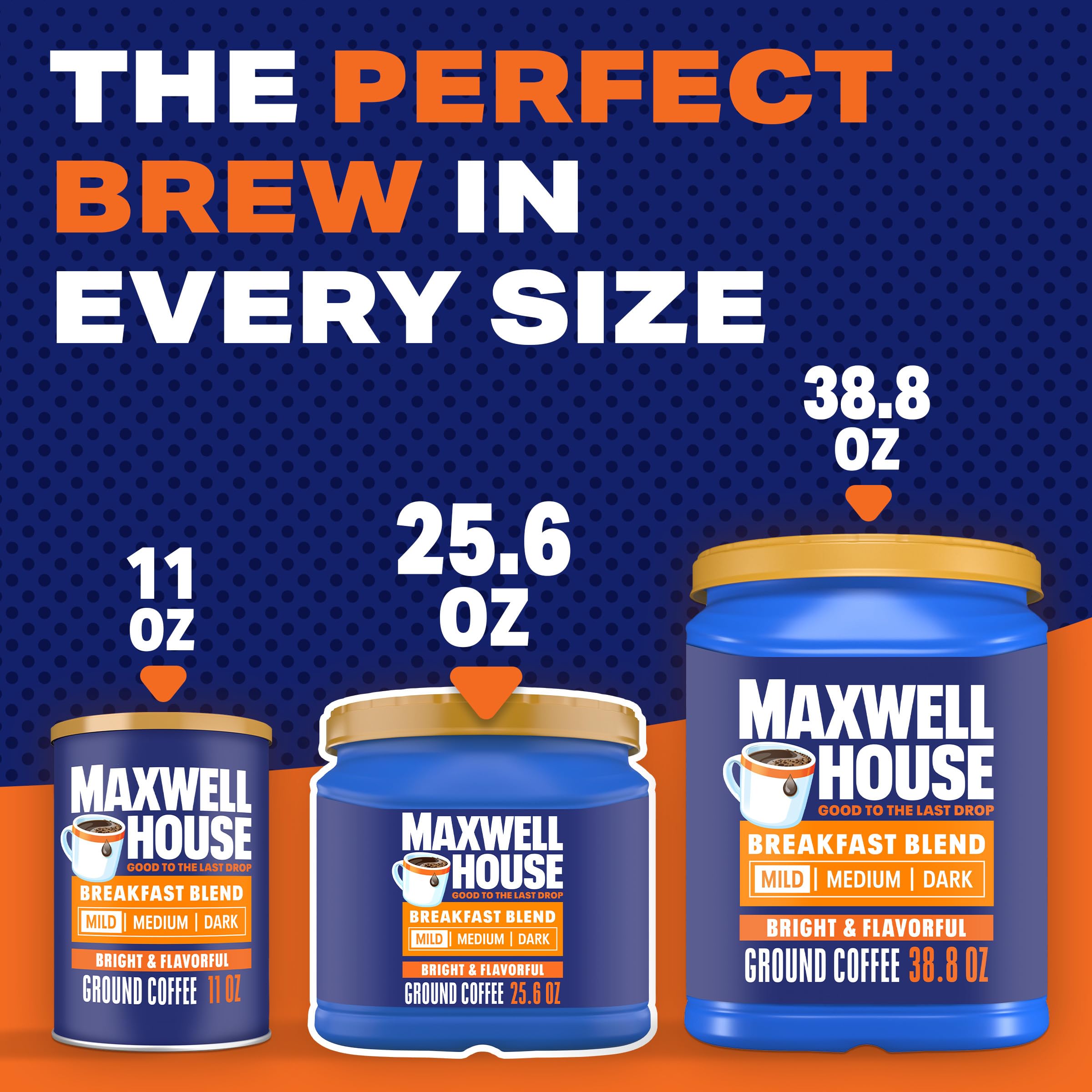 Pour-over moment with Maxwell House Breakfast Blend emphasizing balanced flavor