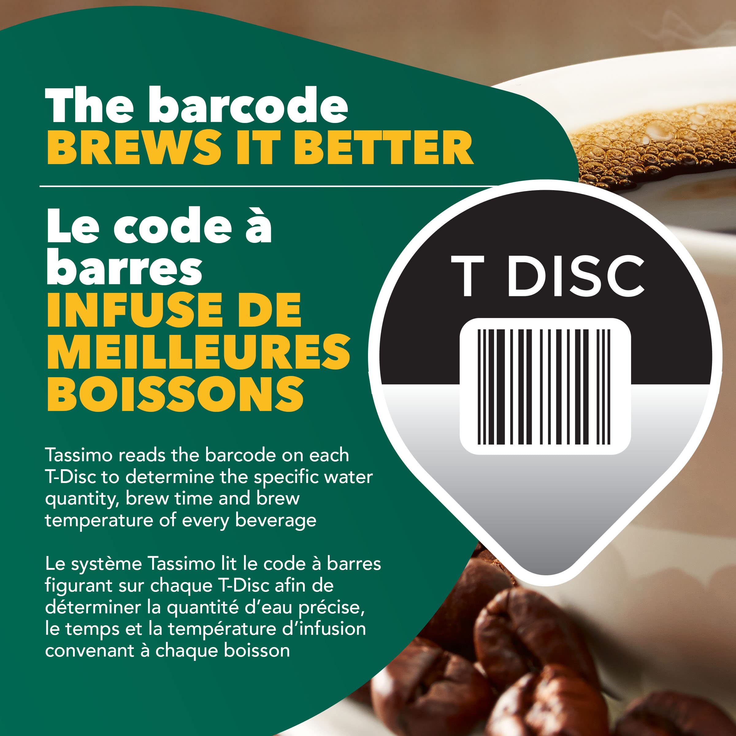 Decaf Maxwell House disc in cup suggests smooth flavor
