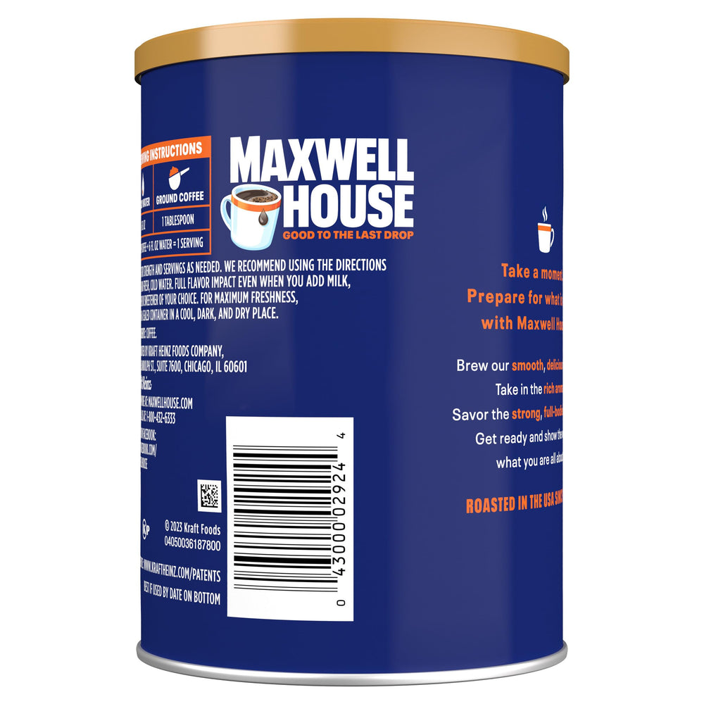 Dark roast aroma and evening pour-over with Maxwell House