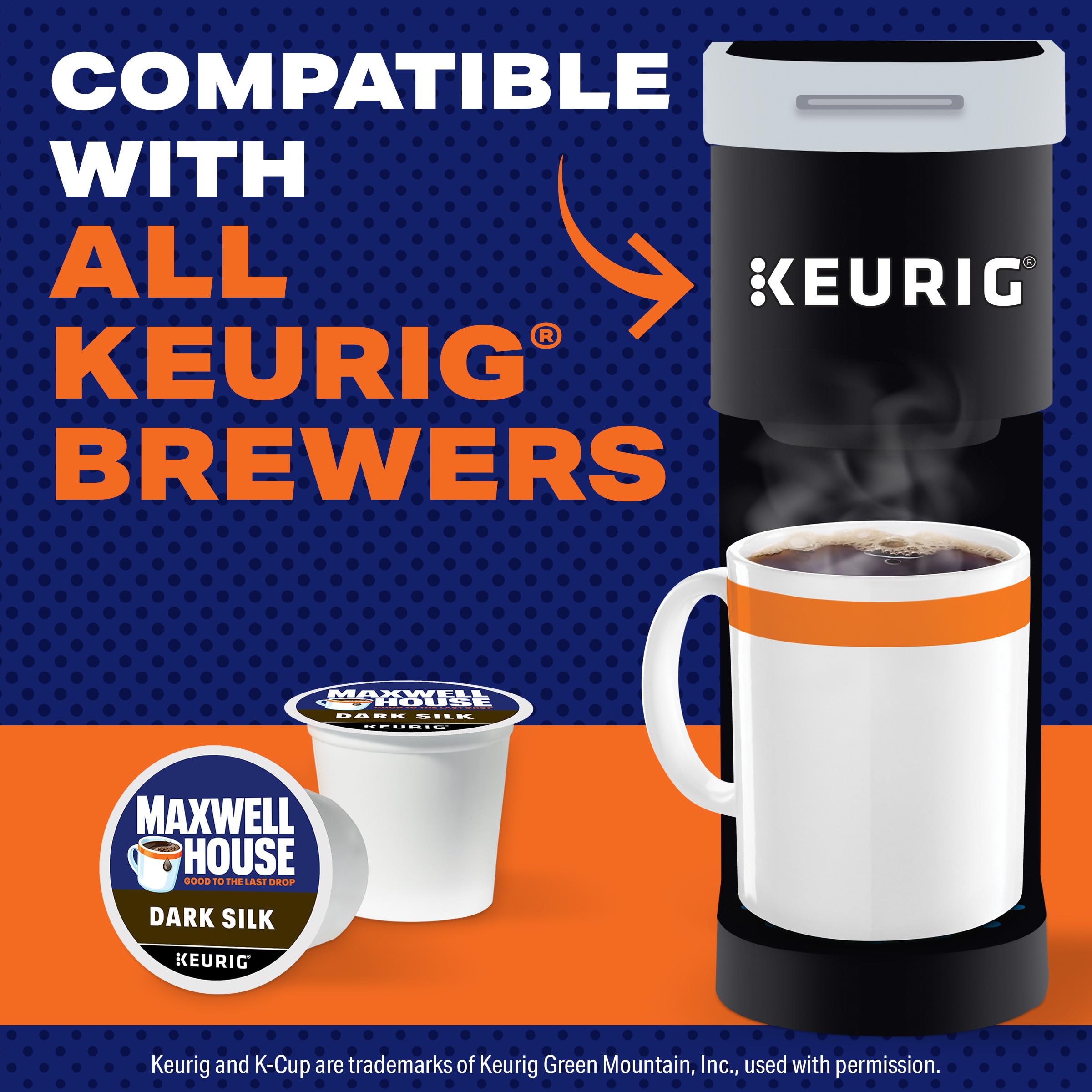 Steaming Maxwell House Dark Silk pour reveals a deep aroma