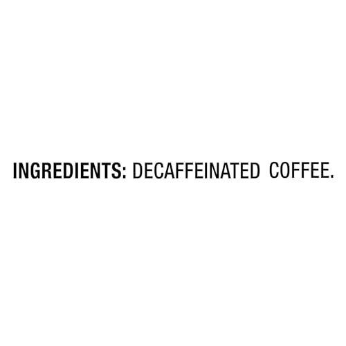 Label on Maxwell House Decaf Original notes Arabica and Robusta beans for balanced flavor.