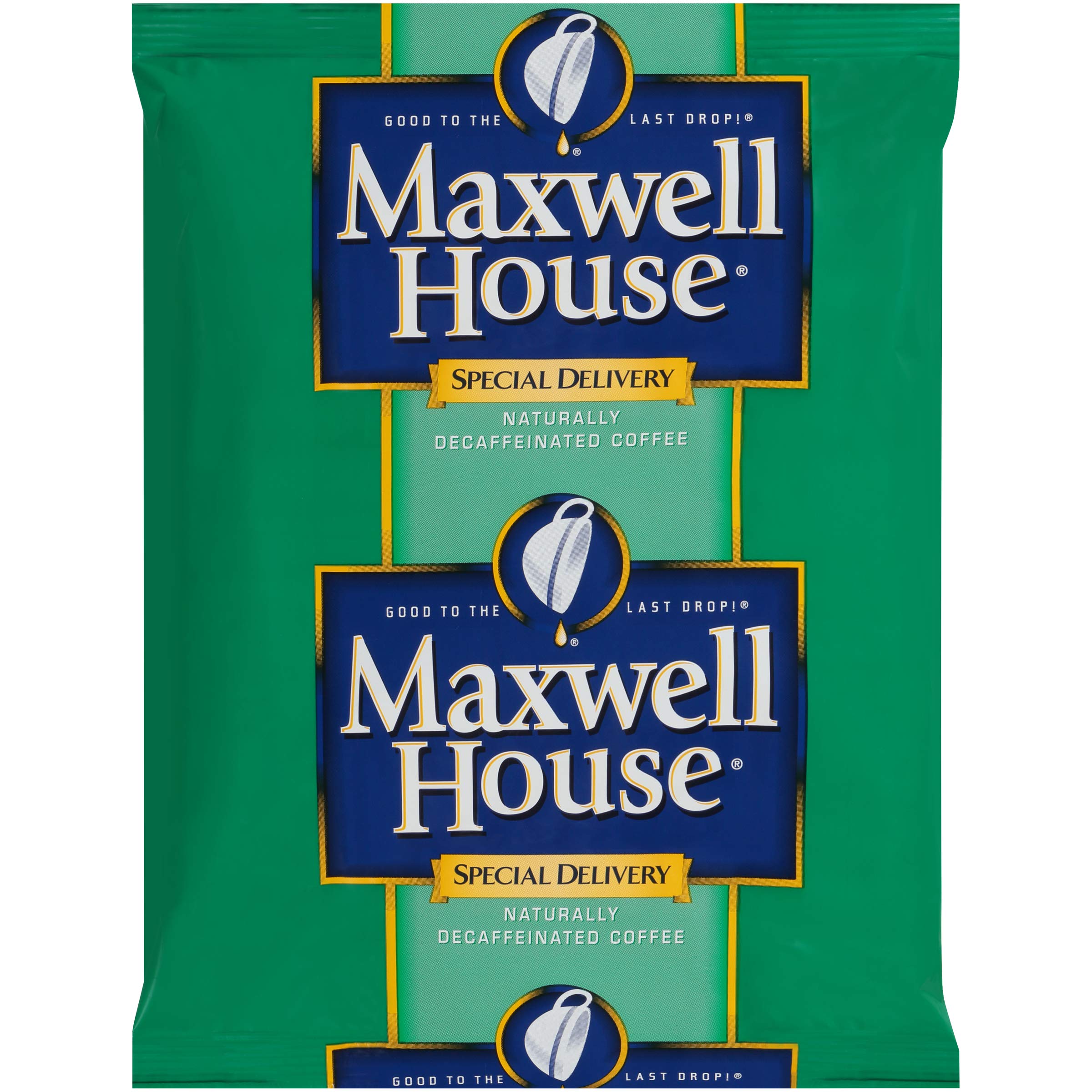 Maxwell House Decaf Special Delivery 1.3 oz packet for quick, mess-free self-serve service.