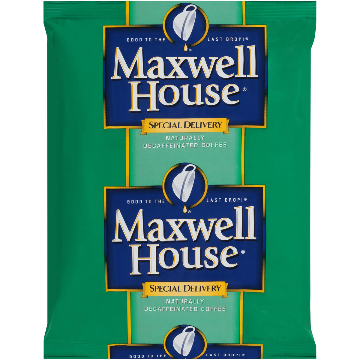 Maxwell House Decaf Special Delivery 1.3 oz packet for quick, mess-free self-serve service.