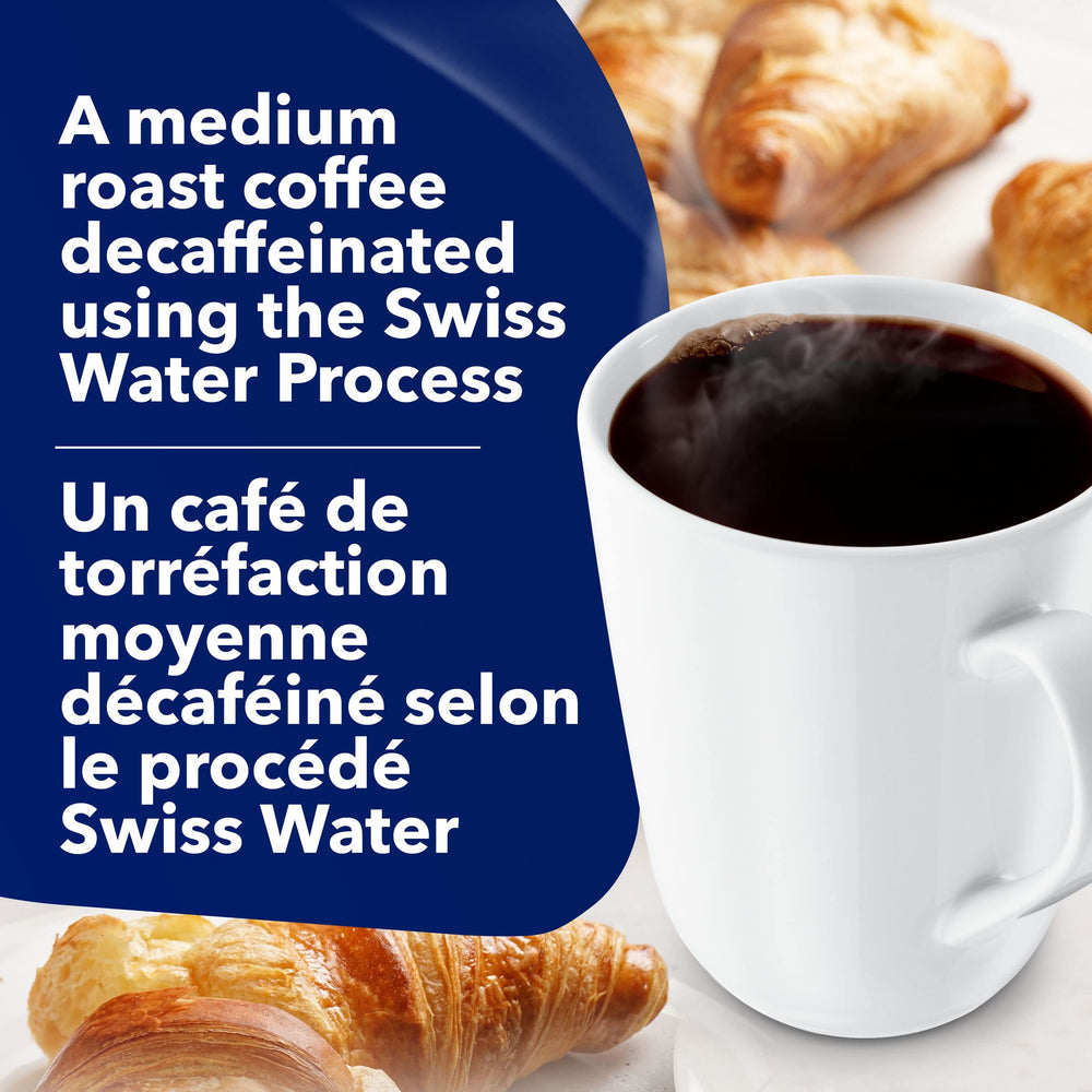 Close-up of Maxwell House Decaf T-Disc wrapper, emphasizing convenience