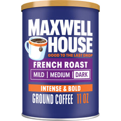 MAXWELL HOUSE French Blend ground coffee canister for bold mornings