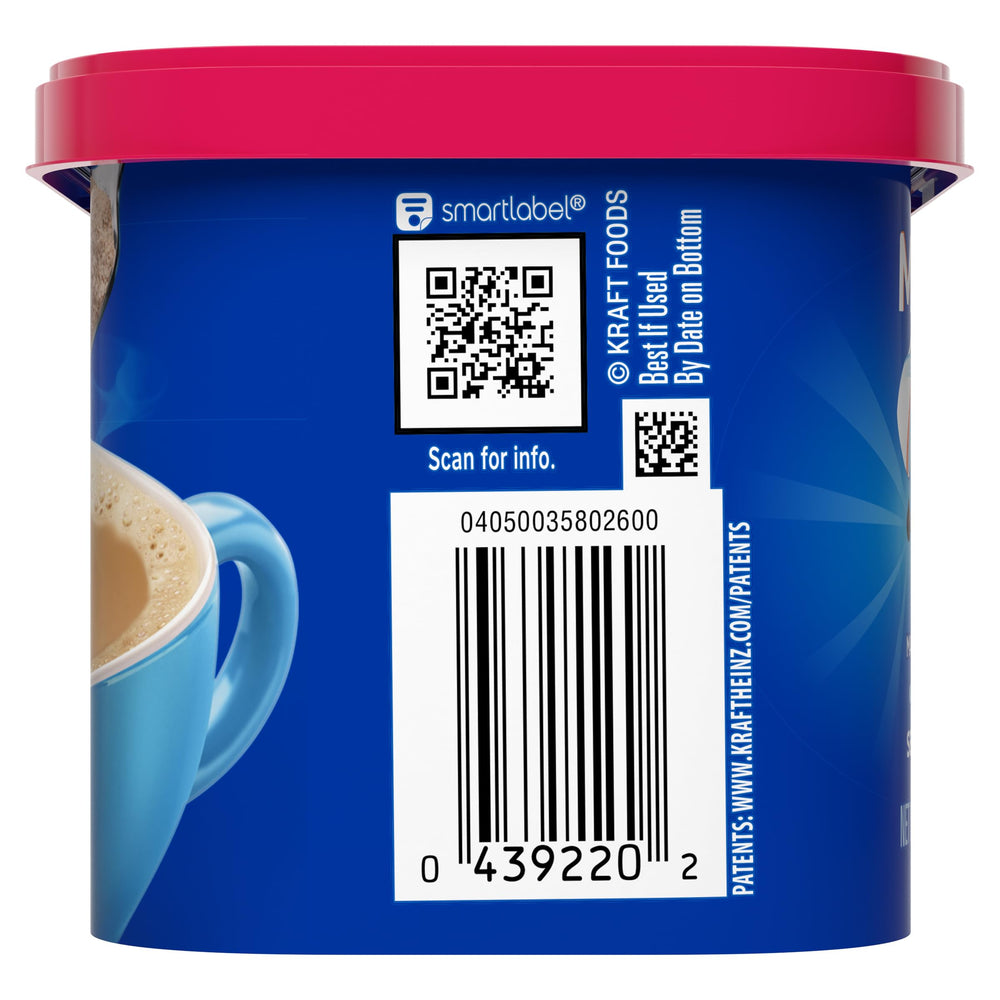 MAXWELL HOUSE instant coffee on kitchen counter for quick prep