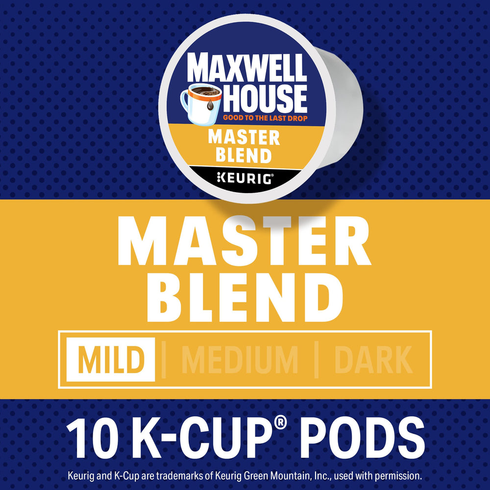 Maxwell House K-Cup pods in a dispenser offer quick, consistent brews