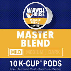 Maxwell House K-Cup pods in a dispenser offer quick, consistent brews