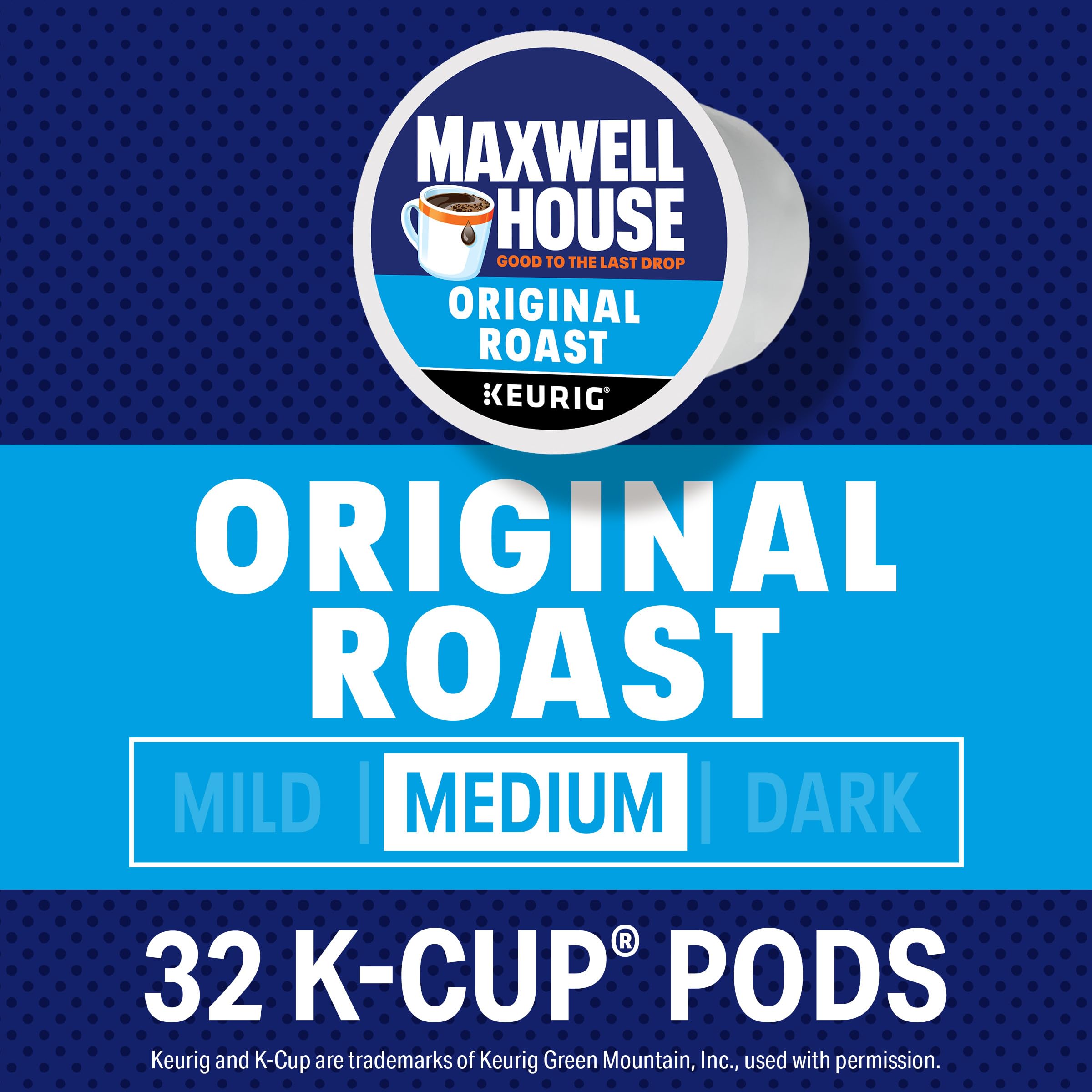 Maxwell House K-Cups close-up emphasizing packaging and freshness.