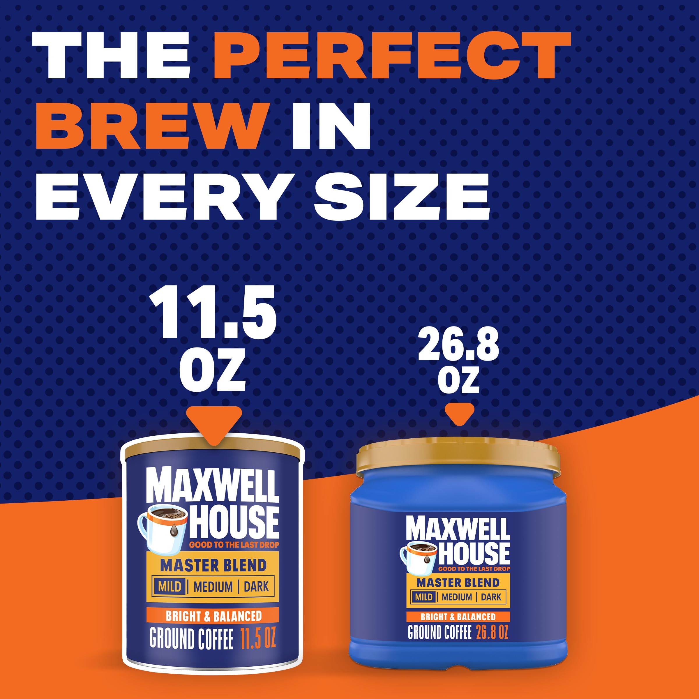 MAXWELL HOUSE Master Blend Light Roast Kosher certification label