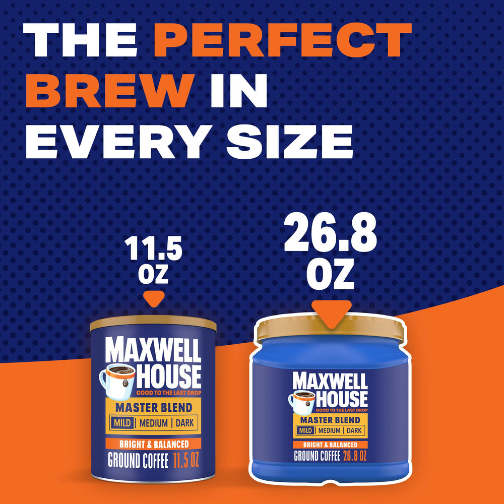 Maxwell House Master Blend Mild Roast freshness seal maintains flavor
