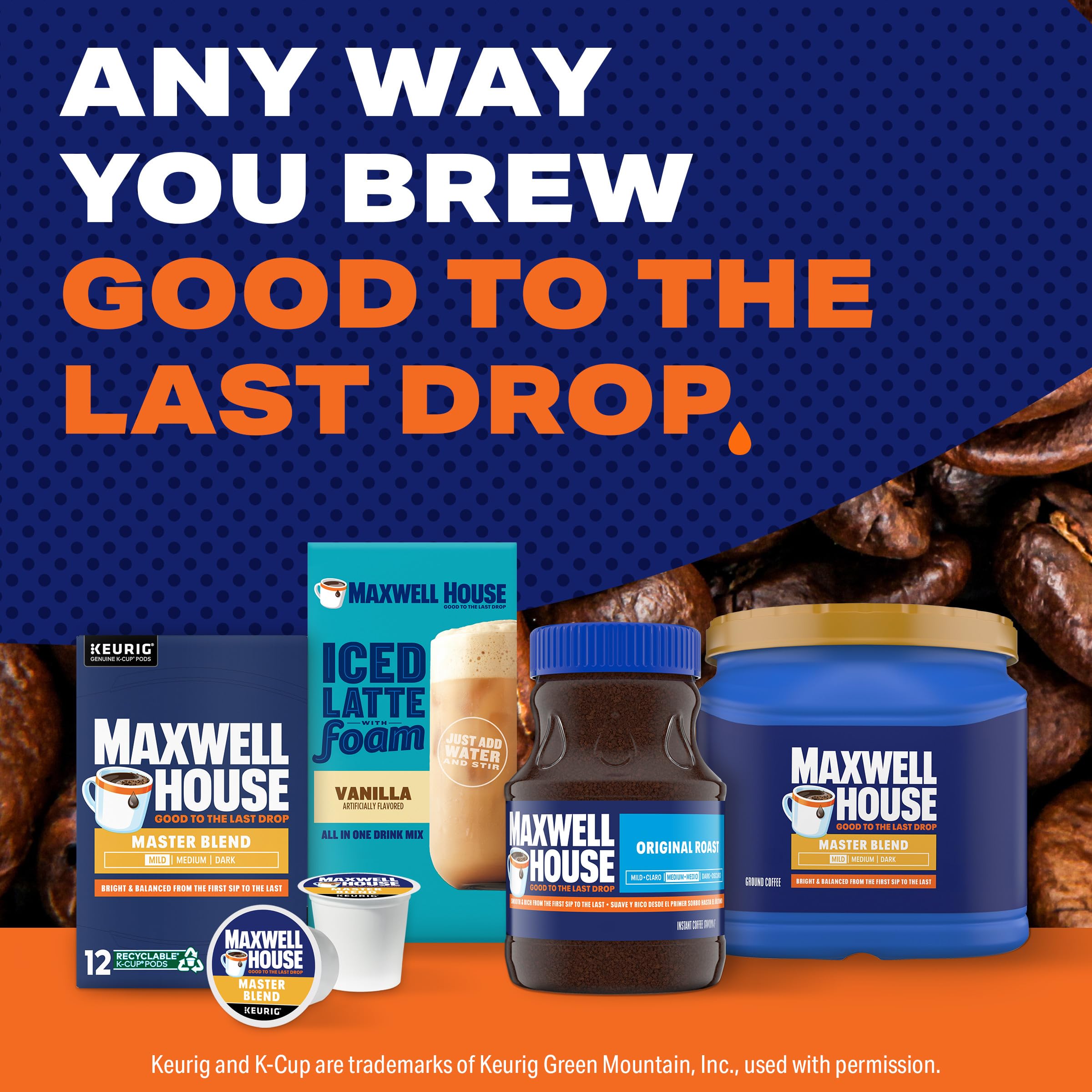 Maxwell House Master Blend Mild Roast morning break companion