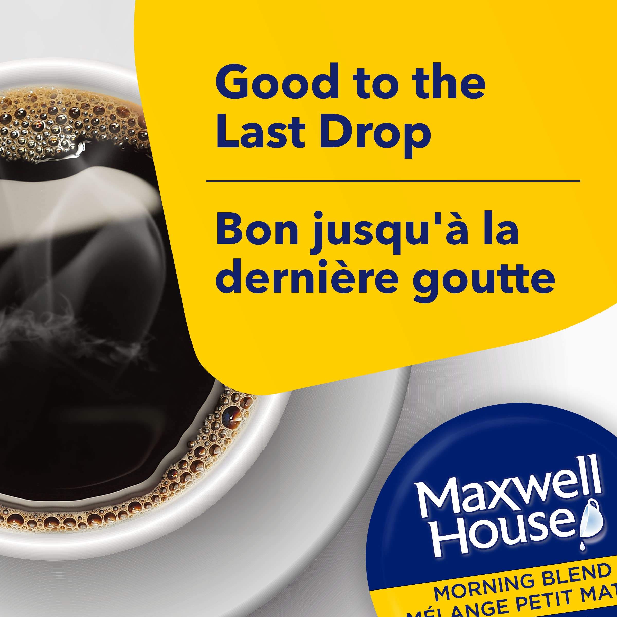Packaging on shelf showcases Maxwell House Morning Blend quality