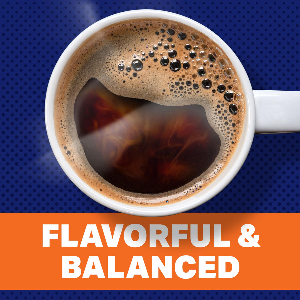 Close-up of Maxwell House Morning Boost beans before grinding