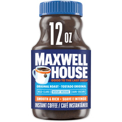 Maxwell House Original Medium Roast jar front for quick, consistent coffee.